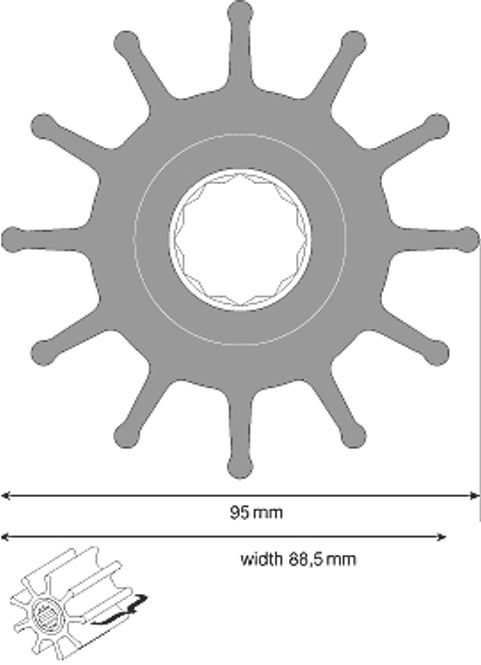 Hovedbilde Johnson Pump impeller 09-814B